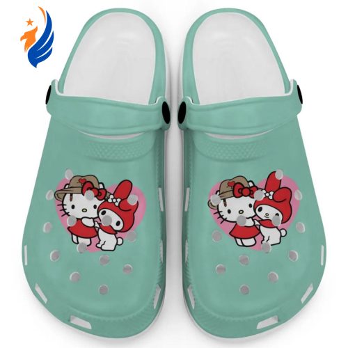 Cute Hello Kitty And My Melody Island Reef Clogs For Kids And Adults