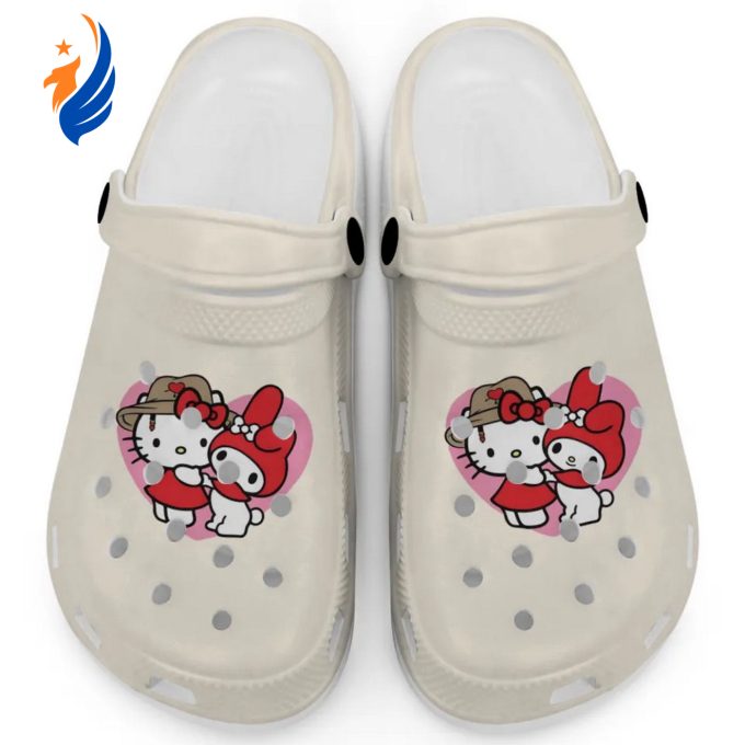 Cute Hello Kitty And My Melody Ivory Clogs For Kids And Adults Cute Hello Kitty And My Melody Ivory Clogs For Kids And Adults