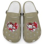 Cute Hello Kitty And My Melody Khaki Clogs For Kids And Adults Cute Hello Kitty And My Melody Khaki Clogs For Kids And Adults