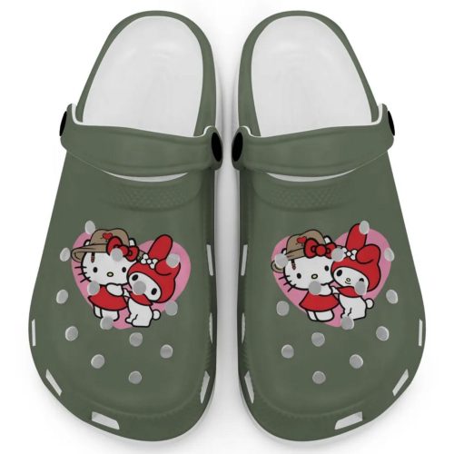 Cute Hello Kitty And My Melody Moss Clogs For Kids And Adults