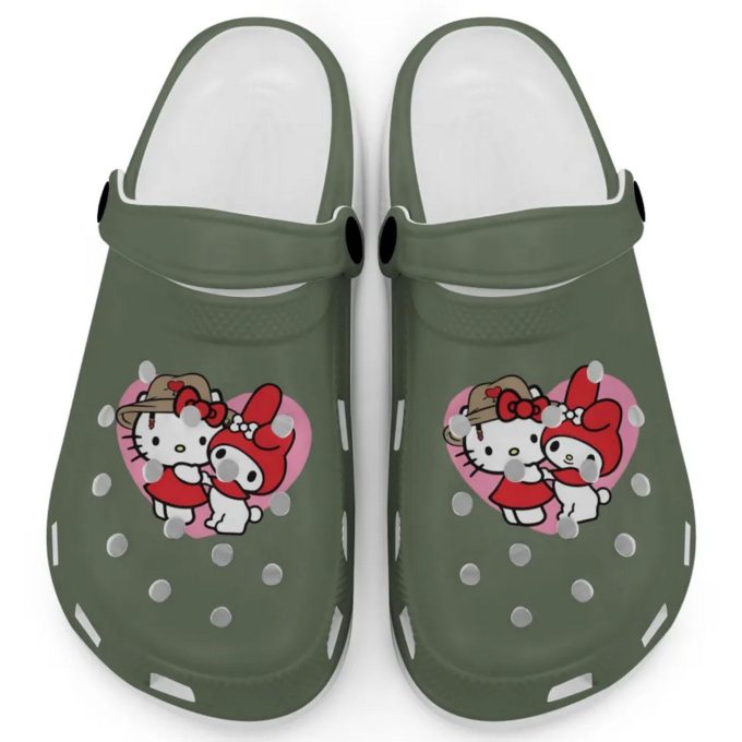 Cute Hello Kitty And My Melody Moss Clogs For Kids And Adults