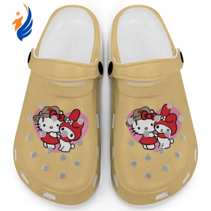 Cute Hello Kitty And My Melody Mustard Clogs For Kids And Adults Cute Hello Kitty And My Melody Mustard Clogs For Kids And Adults