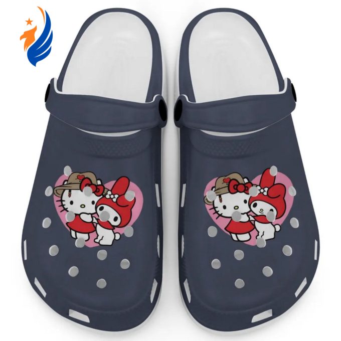 Cute Hello Kitty And My Melody Navy Clogs For Kids And Adults Cute Hello Kitty And My Melody Navy Clogs For Kids And Adults