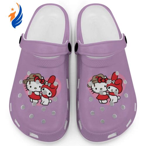 Cute Hello Kitty And My Melody Orchid Clogs For Kids And Adults