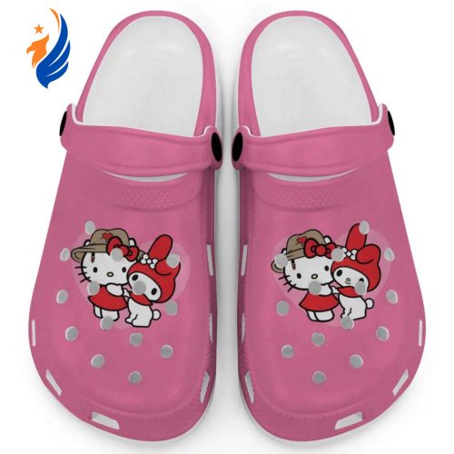Cute Hello Kitty And My Melody Orchid Peony Clogs For Kids And Adults