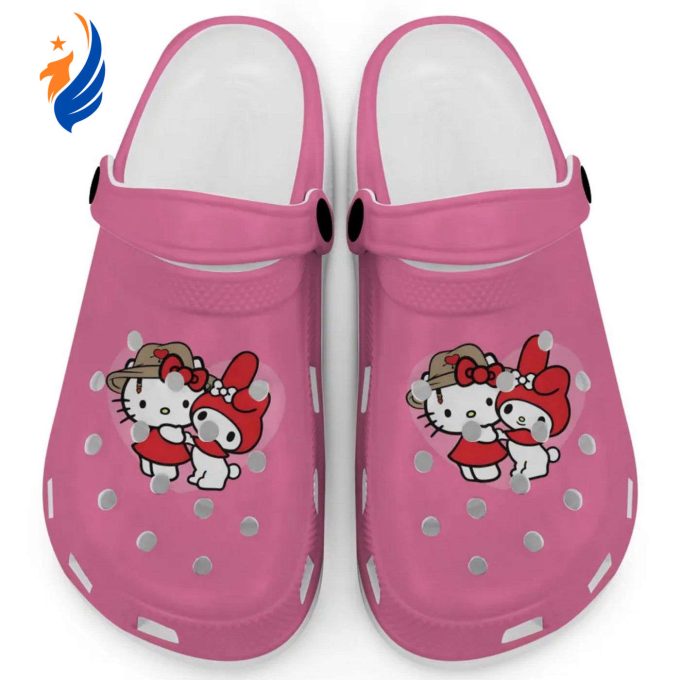 Cute Hello Kitty And My Melody Orchid Peony Clogs For Kids And Adults Cute Hello Kitty And My Melody Orchid Peony Clogs For Kids And Adults