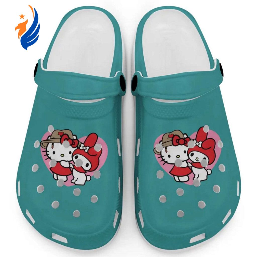 Cute Hello Kitty And My Melody Seafoam Clogs For Kids And Adults Cute Hello Kitty And My Melody Seafoam Clogs For Kids And Adults