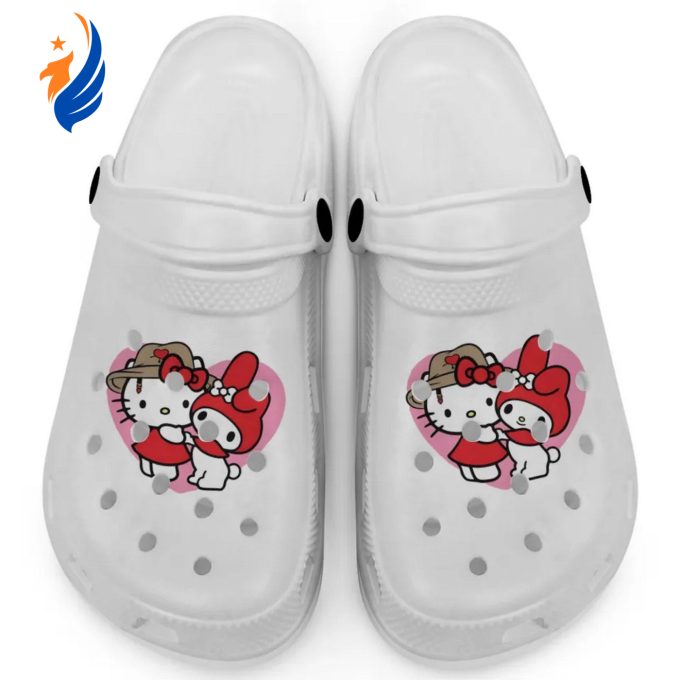 Cute Hello Kitty And My Melody White Clogs For Kids And Adults Cute Hello Kitty And My Melody White Clogs For Kids And Adults