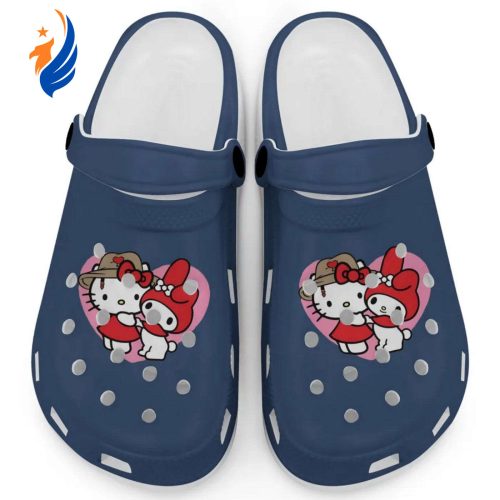 Cute Hello Kitty And My True Navy Clogs For Kids And Adults