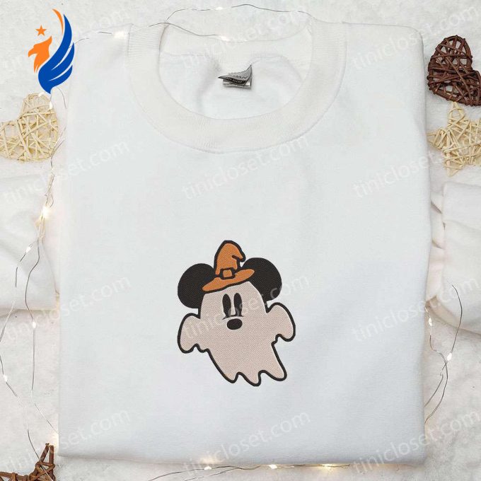Cute Mickey Ghost Witch Hat Embroidered Shirt – Happy Halloween! Best Family Halloween Gift Cute Mickey Ghost Witch Hat Embroidered Shirt – Happy Halloween! Best Family Halloween Gift