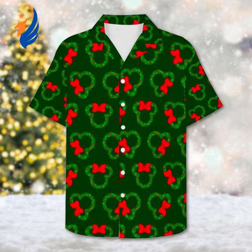 Cute Minnie & Mickey Mouse Christmas Hawaiian Shirts - Festive Magic Kingdom Xmas Attire