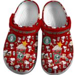 Cute Peanuts Snoopy Christmas Red Clogs For Kids And Adults Cute Peanuts Snoopy Christmas Red Clogs For Kids And Adults
