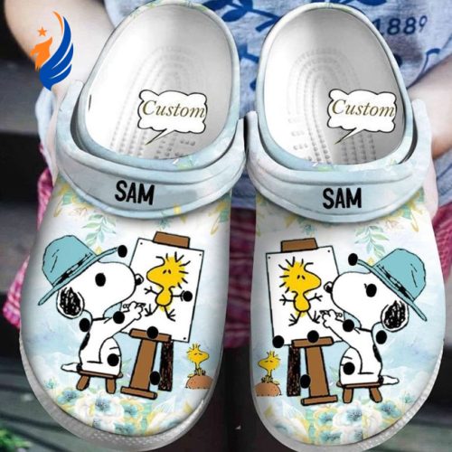 Cute Snoopy And Funny Friend Woodstock Floral Clogs For Kids And Adults Cute Snoopy And Funny Friend Woodstock Floral Clogs For Kids And Adults
