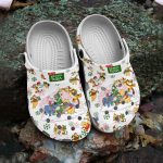 Cute Winnie The Pooh Christmas White Clogs, Cute And Safe For Outdoor Activity Cute Winnie The Pooh Christmas White Clogs, Cute And Safe For Outdoor Activity