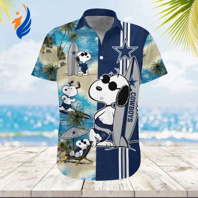 Dallas Cowboy Hawaiian Shirt: Snoopy Beach Design for a Stylish Tropical Look!