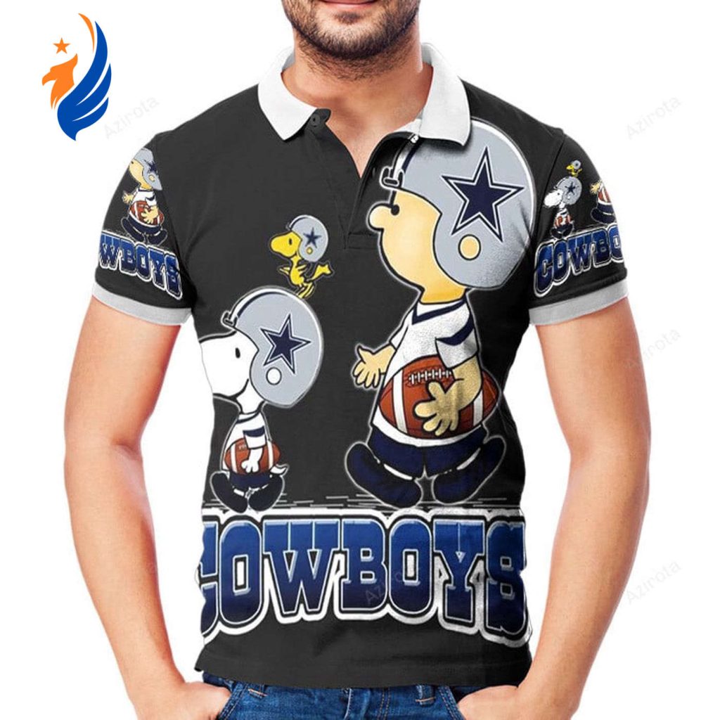 Dallas Cowboys Chairlie Snoopy Woodstock 3D All Over Print Polo Shirt Dallas Cowboys Chairlie Snoopy Woodstock 3D All Over Print Polo Shirt