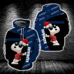 Dallas Cowboys Christmas Snoopy 3D Hoodie, Gift For Fan Dallas Cowboys Christmas Snoopy 3D Hoodie, Gift For Fan