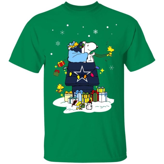 Dallas Cowboys Santa Snoopy Merry Christmas Shirt: A Festive Gift for NFL Fans!