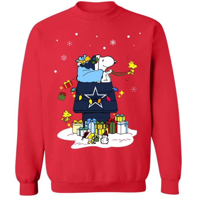Dallas Cowboys Santa Snoopy Merry Christmas Shirt: A Festive Gift for NFL Fans!