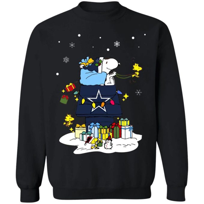 Dallas Cowboys Santa Snoopy Merry Christmas Shirt: A Festive Gift for NFL Fans!