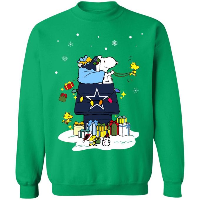 Dallas Cowboys Santa Snoopy Merry Christmas Shirt: A Festive Gift for NFL Fans!