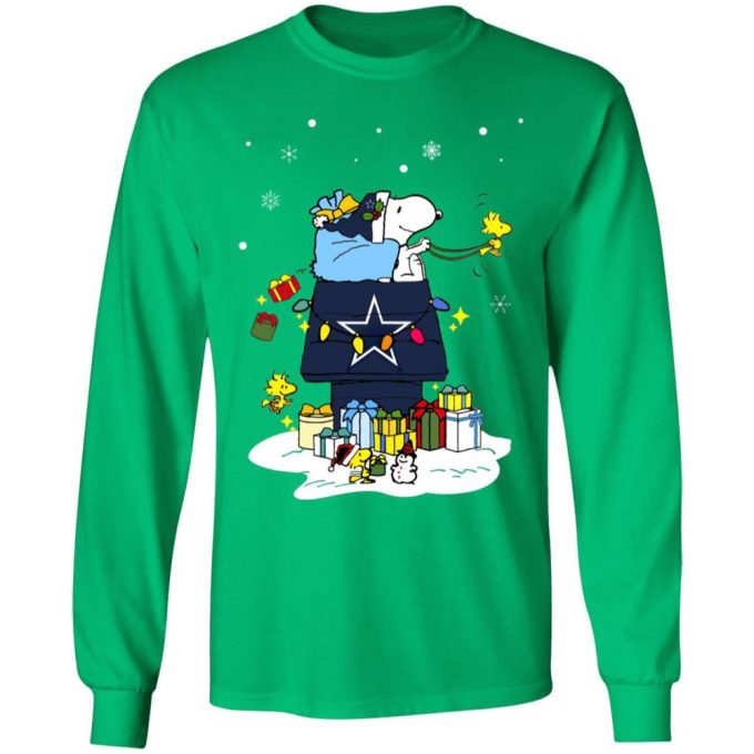 Dallas Cowboys Santa Snoopy Merry Christmas Shirt: A Festive Gift for NFL Fans!