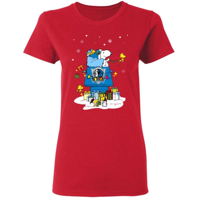 Spread Christmas Cheer with Dallas Mavericks Santa Snoopy Shirt – Limited Edition!