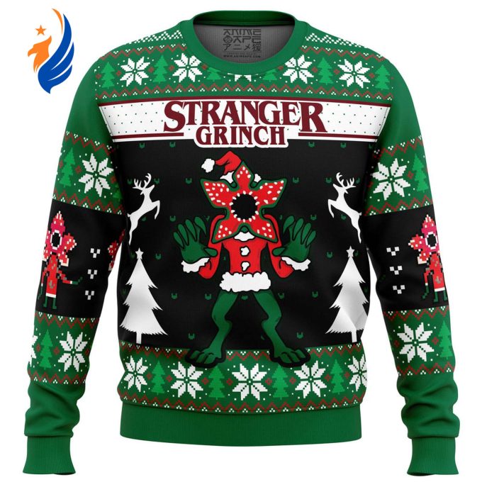 Get Festive with Demogorgon Stranger Grinches Ugly Christmas Sweater from Stranger Things – Perfect for Fans! Get Festive with Demogorgon Stranger Grinches Ugly Christmas Sweater from Stranger Things – Perfect for Fans!