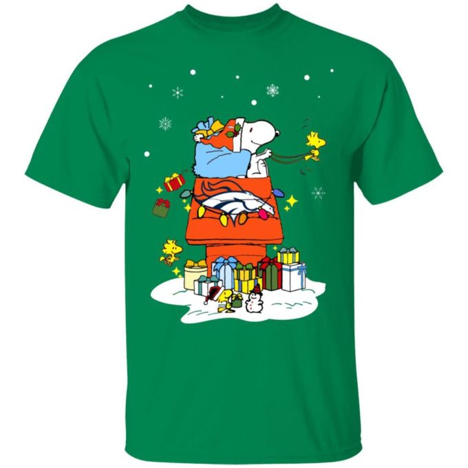 Spread Christmas Cheer with Denver Broncos Santa Snoopy Shirt – Limited Edition Holiday Apparel