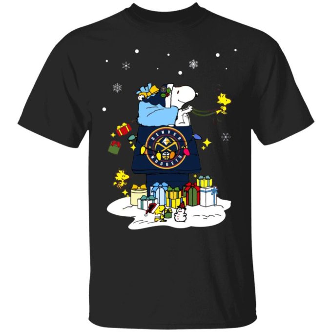 Get Festive with Denver Nuggets Santa Snoopy Christmas Shirt – Spread Holiday Cheer!