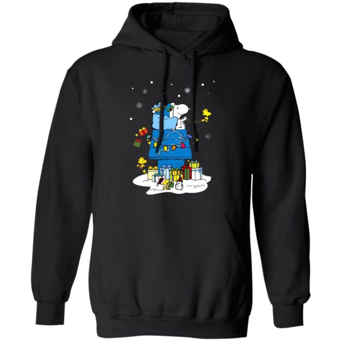 Get Festive with Detroit Lions Santa Snoopy Christmas Shirt – Spread Holiday Cheer!