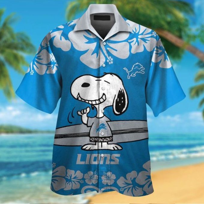 Get Stylish with Detroit Lions & Snoopy Hawaiian Shirt #2 – Perfect for Fans & Beach Lovers!