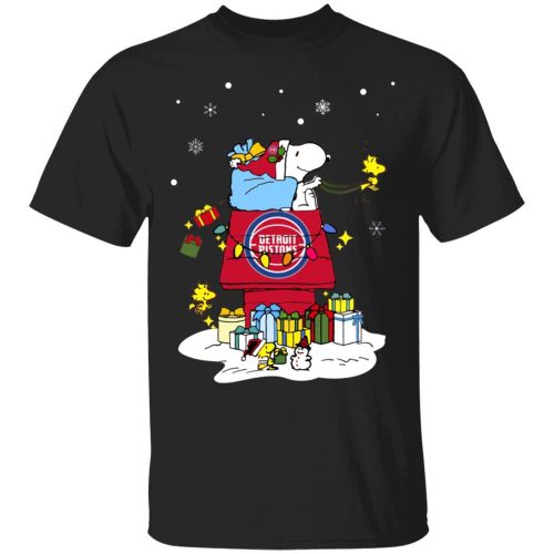 Detroit Pistons Santa Snoopy Christmas Shirt – Spread Holiday Cheer with this Festive NBA Apparel Detroit Pistons Santa Snoopy Christmas Shirt – Spread Holiday Cheer with this Festive NBA Apparel