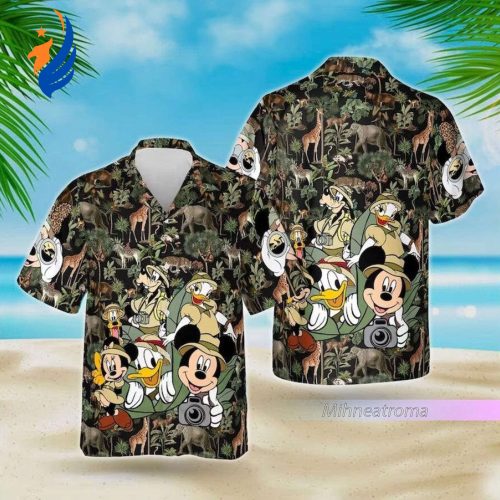 Disney Animal Kingdom Mickey and Friends Hawaiian Shirt – Safari Mode Hawaii Hakuna Matata Button Up – Perfect Disney Friend Gift