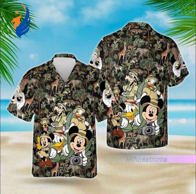 Disney Animal Kingdom Mickey and Friends Hawaiian Shirt – Safari Mode Hawaii Hakuna Matata Button Up – Perfect Disney Friend Gift