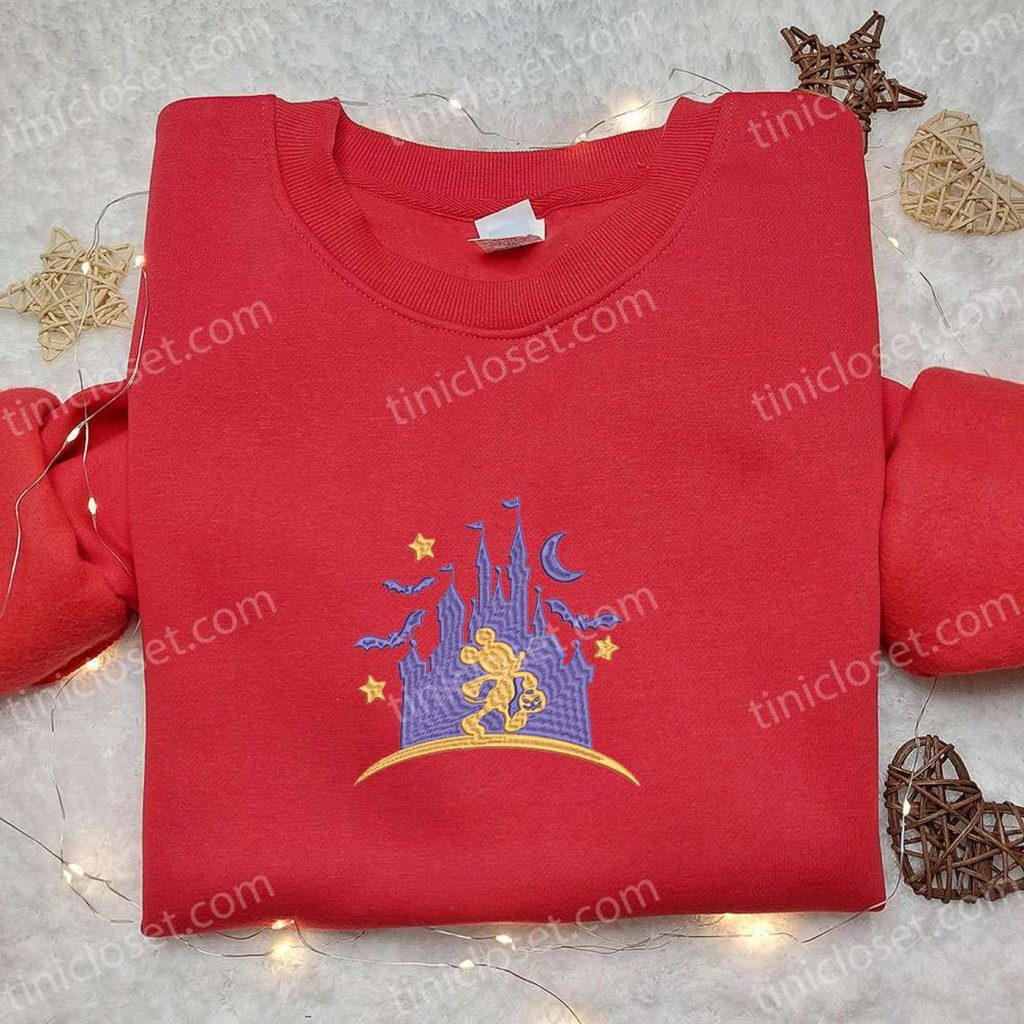 Spooky Disney Castle Mickey Halloween Embroidered Shirt – Adorable & Fun Disney Halloween Shirt Spooky Disney Castle Mickey Halloween Embroidered Shirt – Adorable & Fun Disney Halloween Shirt