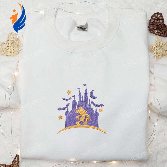 Spooky Disney Castle Mickey Halloween Embroidered Shirt – Adorable & Fun Disney Halloween Shirt Spooky Disney Castle Mickey Halloween Embroidered Shirt – Adorable & Fun Disney Halloween Shirt