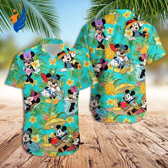 Authentic Disney Hawaiian Shirt: Mickey & Minnie Pineapple Design – Vibrant Fun & Stylish! Authentic Disney Hawaiian Shirt: Mickey & Minnie Pineapple Design – Vibrant Fun & Stylish!