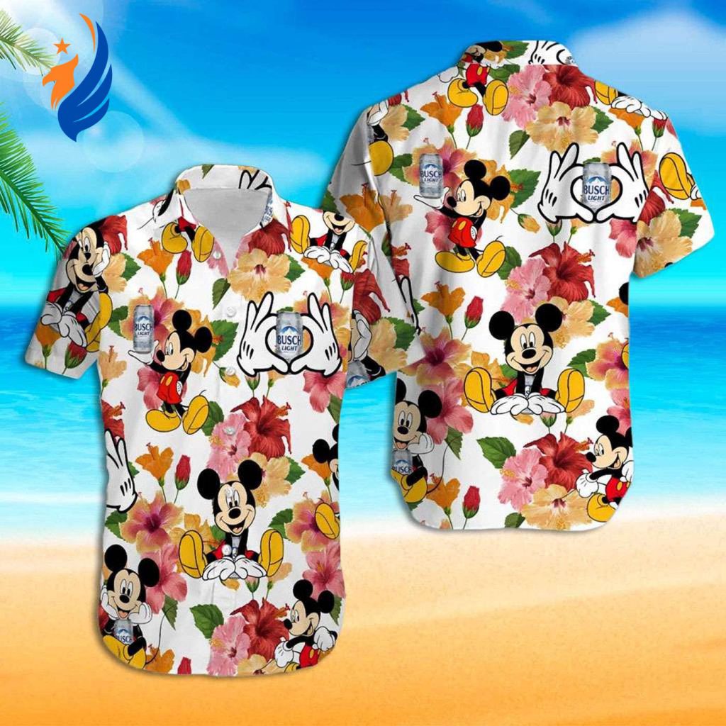Disney Hawaiian Shirt featuring Mickey Mouse & Busch Light – Fun & Stylish Tropical Attire Disney Hawaiian Shirt featuring Mickey Mouse & Busch Light – Fun & Stylish Tropical Attire
