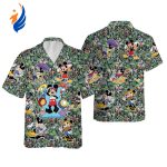 Disney Mickey Aloha Button Up Shirt – Tropical Hawaiian Print for Fun and Style!