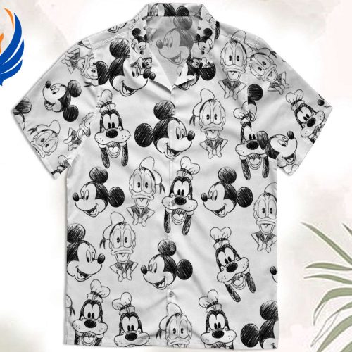 Goofy Max Goof Powerline Roxanne Disney Christmas Light Hawaiian Shirt: A Goofy Movie Christmas Hawaii Shirt for Mickey s Very Merry Christmas Disney Mickey and Friends Sketch Art Hawaiian Shirt – Perfect for Disneyland Summer Trip and Walt Disney World! Mickey Mouse Donald Duck Goofy Hawaii Shirts