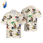 Disney Mickey Beach Button Up Shirt – Tropical Hawaiian Style Fun and Vibrant Design for Men and Women