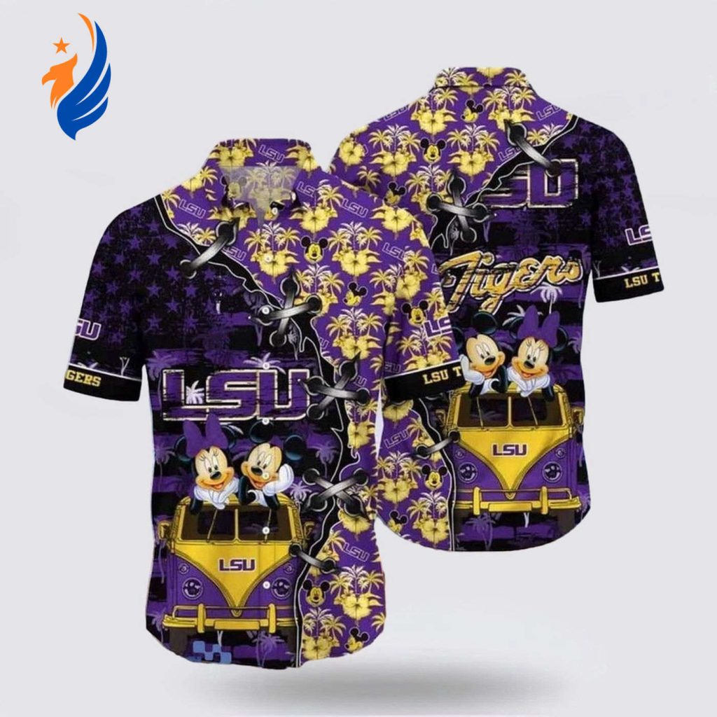Show Your LSU Tigers Spirit with Disney s Mickey Mouse Hawaiian Shirt! Perfect for Fans NCAA Licensed Show Your LSU Tigers Spirit with Disney s Mickey Mouse Hawaiian Shirt! Perfect for Fans NCAA Licensed