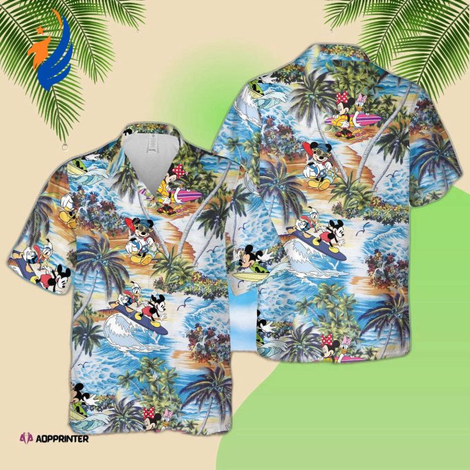 Disney Mickey Mouse Hawaiian Shirt: Summer Aloha Button Up for Men & Women
