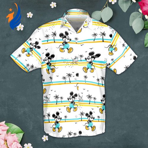 Disney Mickey Mouse Hawaiian Shirt: Beach Walking Design Fun & Stylish
