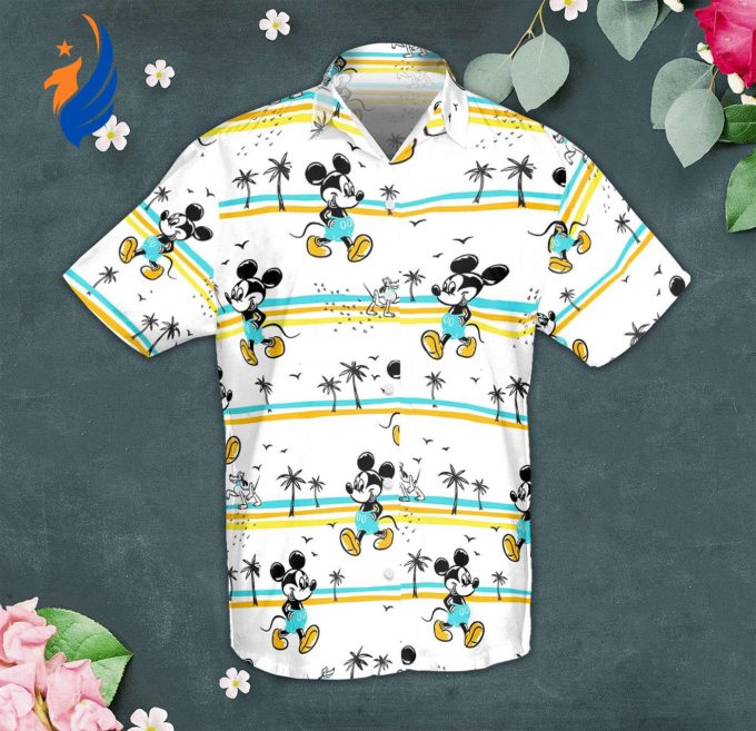 Stylish Disney Mickey Mouse Hawaiian Shirt – Walk on the Beach with Mickey!