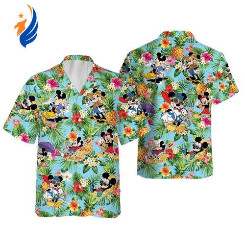Disney Mickey Pineapple Button Up Shirt – Tropical Hawaiian Print Shop Now!