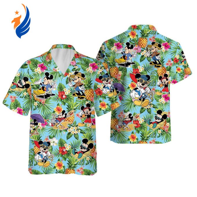 Disney Mickey Pineapple Button Up Shirt – Tropical Hawaiian Print Shop Now!
