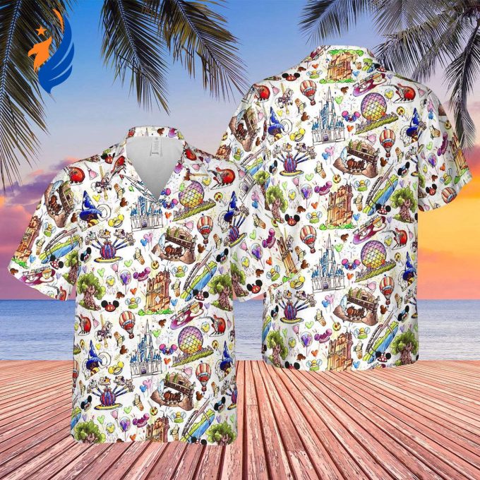 Unisex Hawaiian Trip Shirts: Disney Parks Food Hawaiian Shirts & Mickey Snacks – Summer 2022