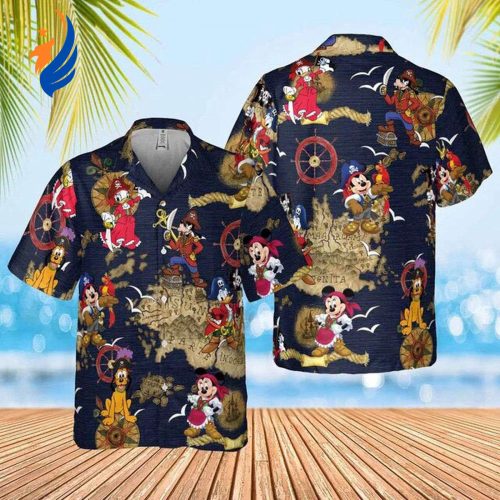 Disney Pirates of Caribbean Hawaiian Shirt – Mickey & Friends Pirate s Life Tee Perfect Cruise Disney Gift for Family!